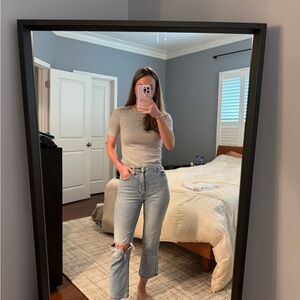 Abercrombie & Fitch Blue Ankle Cropped Jeans